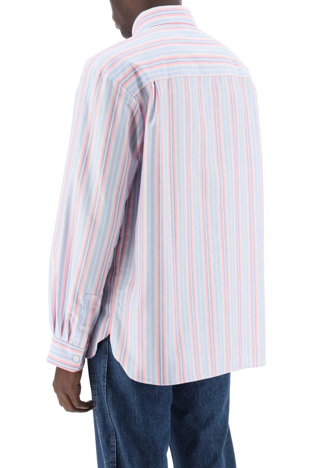 mathias striped oxford shirt-2