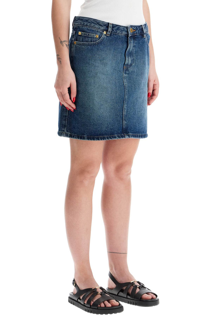 denim mini skirt-1