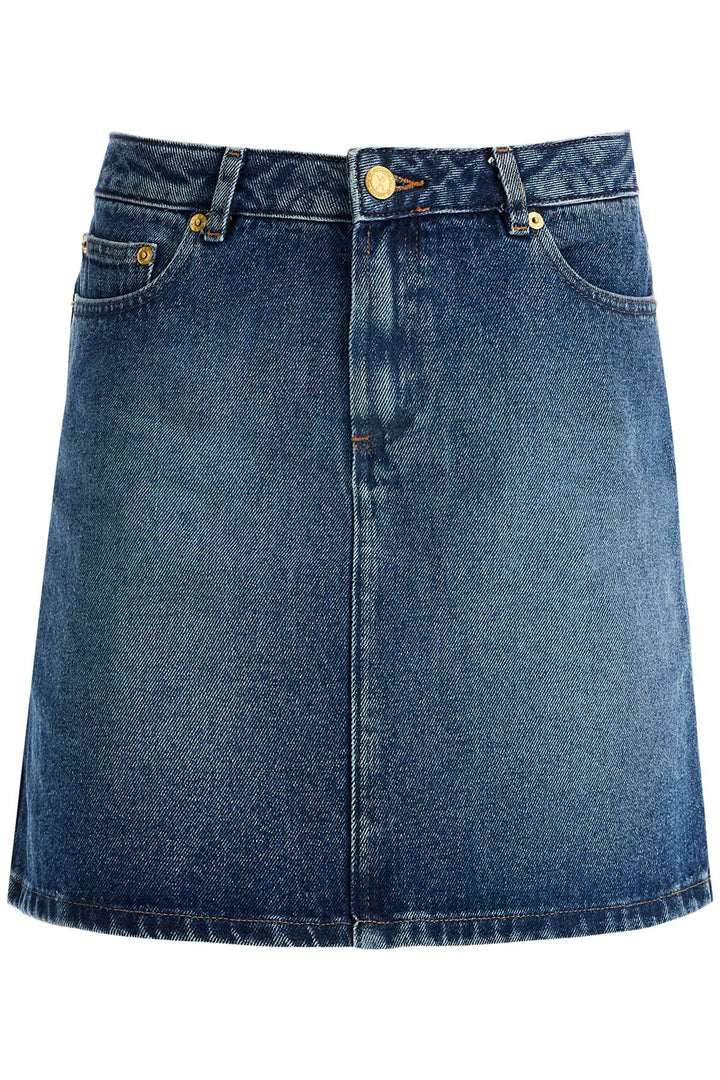 denim mini skirt-0