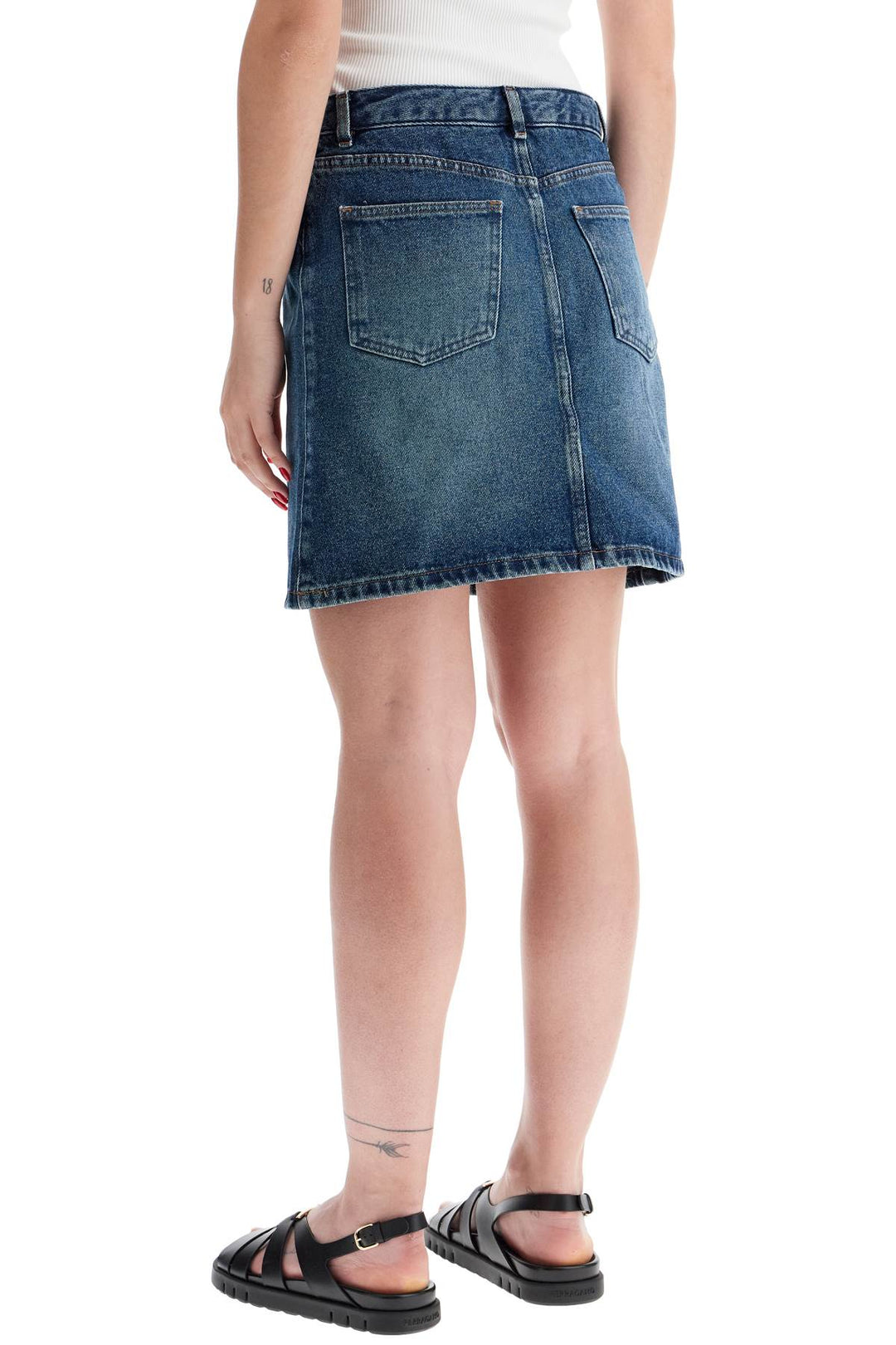 denim mini skirt-2