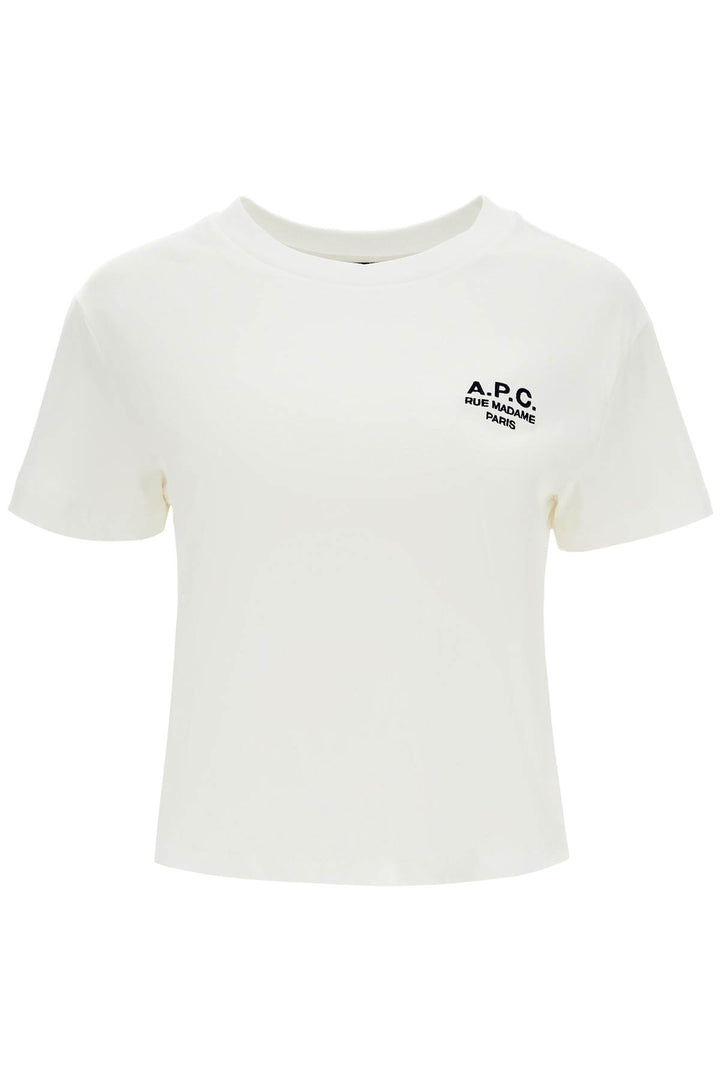 unisex boxy t-shirt in organic cotton white short sleeves-0