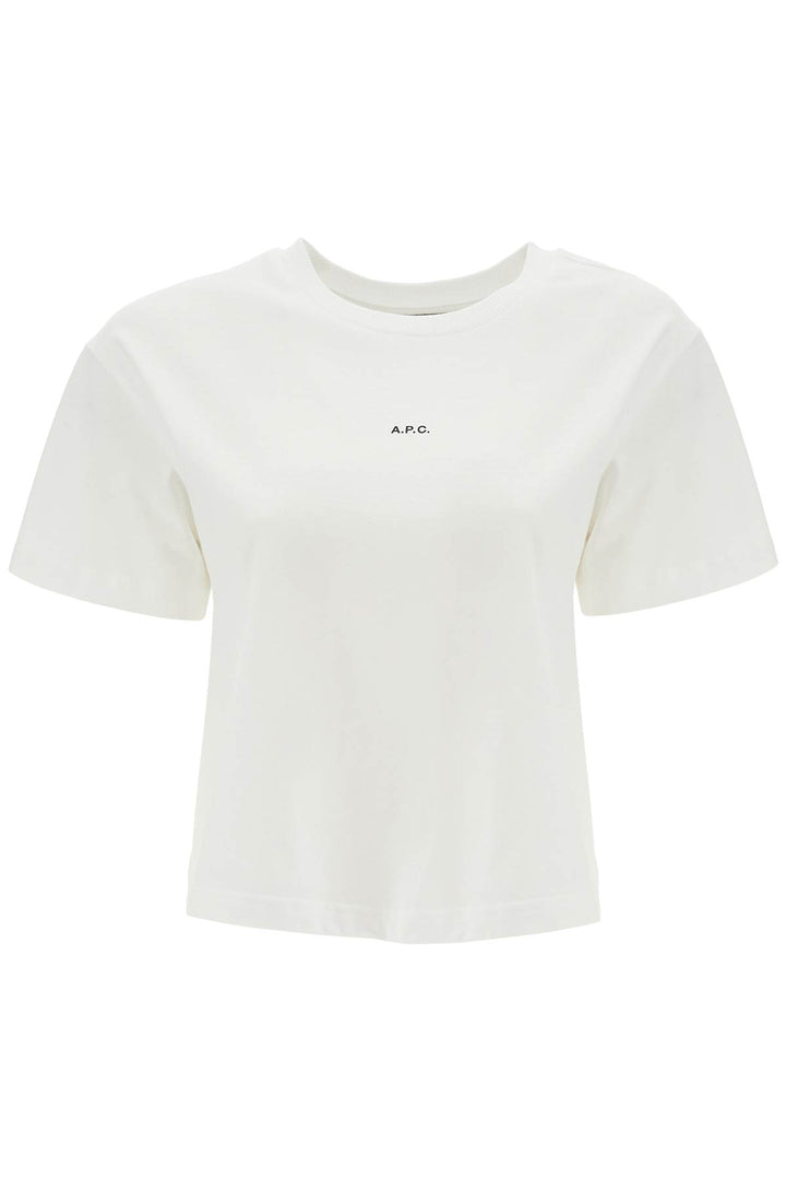 women's organic cotton white boxy cropped t-shirt with micro embroidered logo gots-0