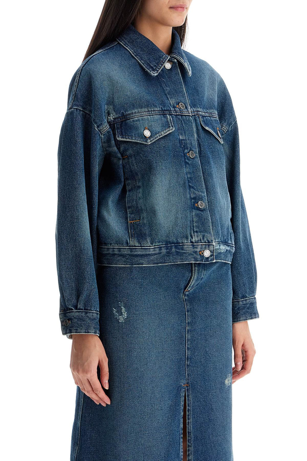 "boxy denim jacket in c-1