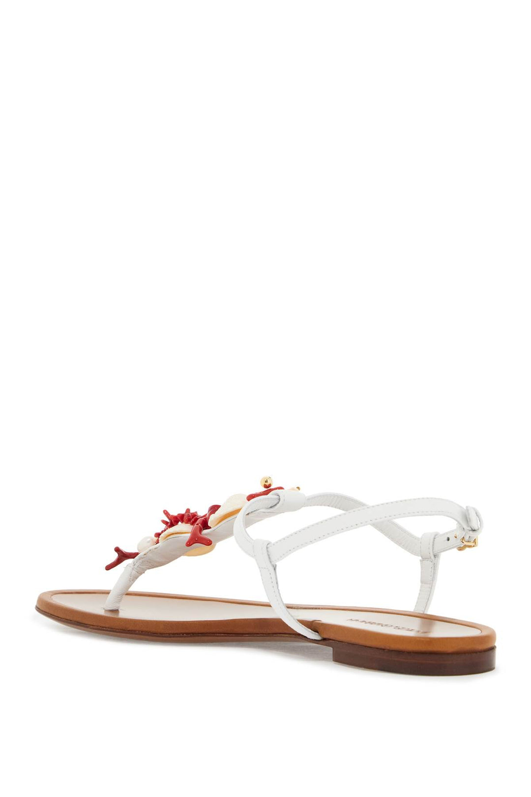 "nappa flip-flops with coral-2