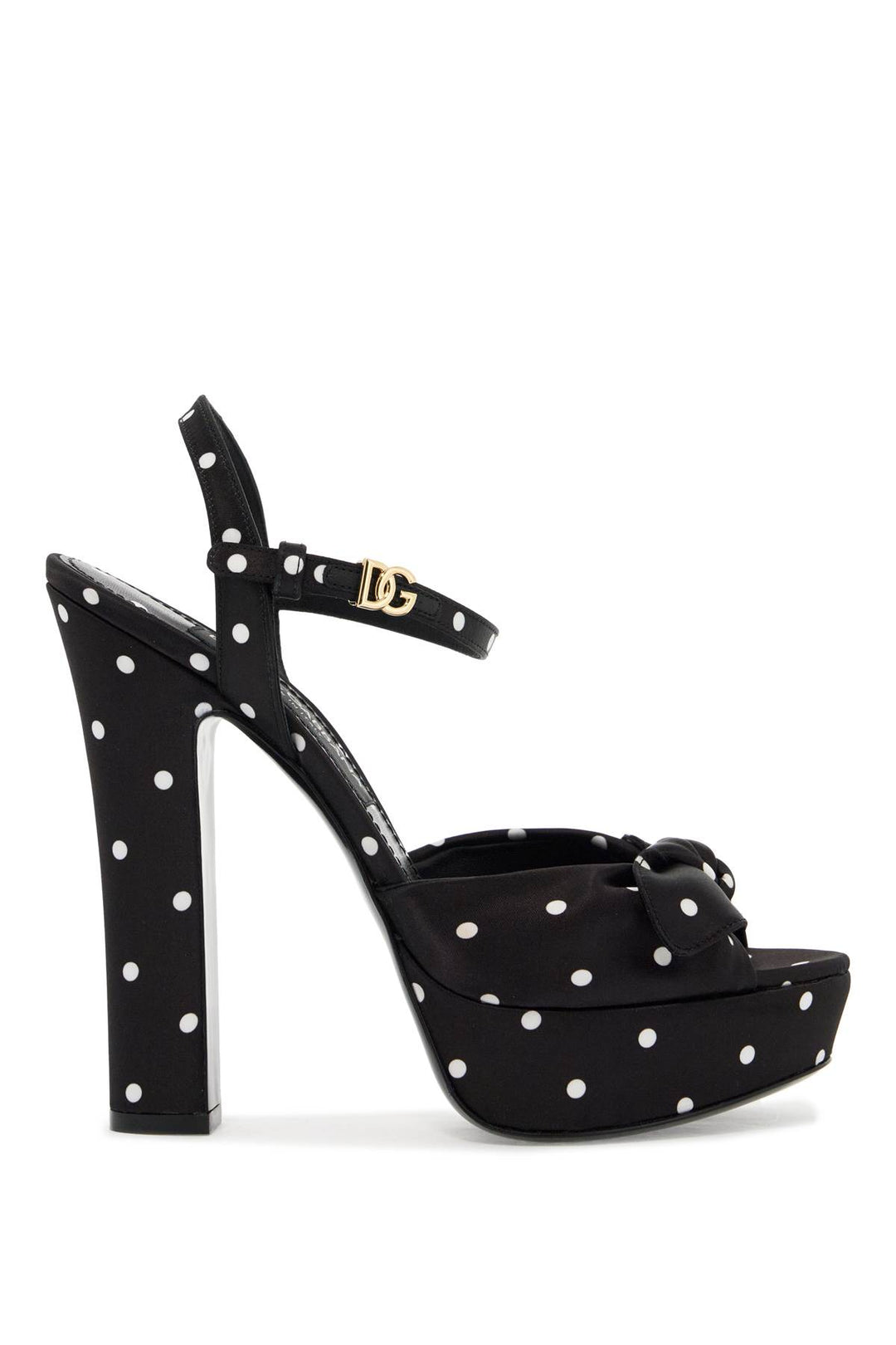 "keira polka dot satin platform sandals-0