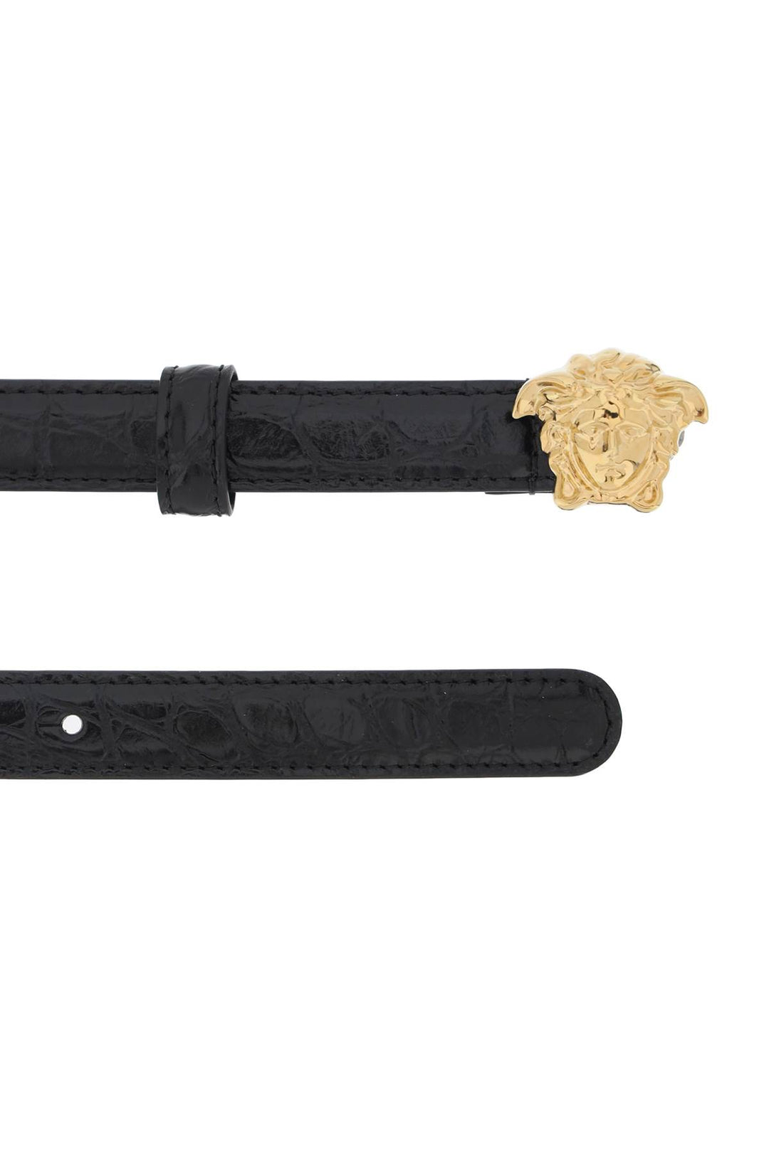 la medusa croco-embossed belt-1