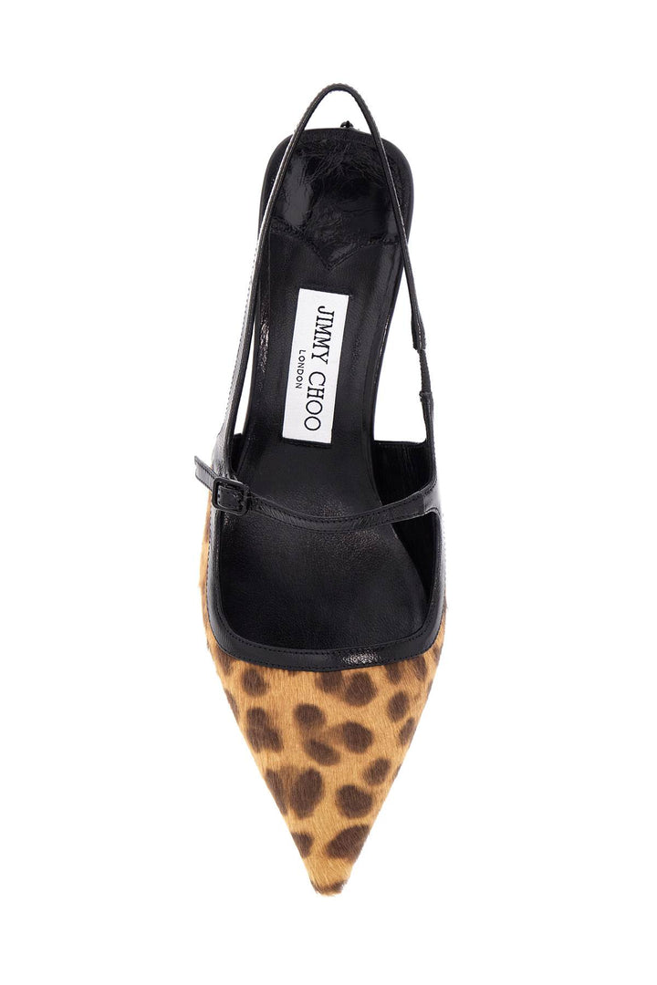 leopard print leather pumps with 45mm heel and pointed toe-1