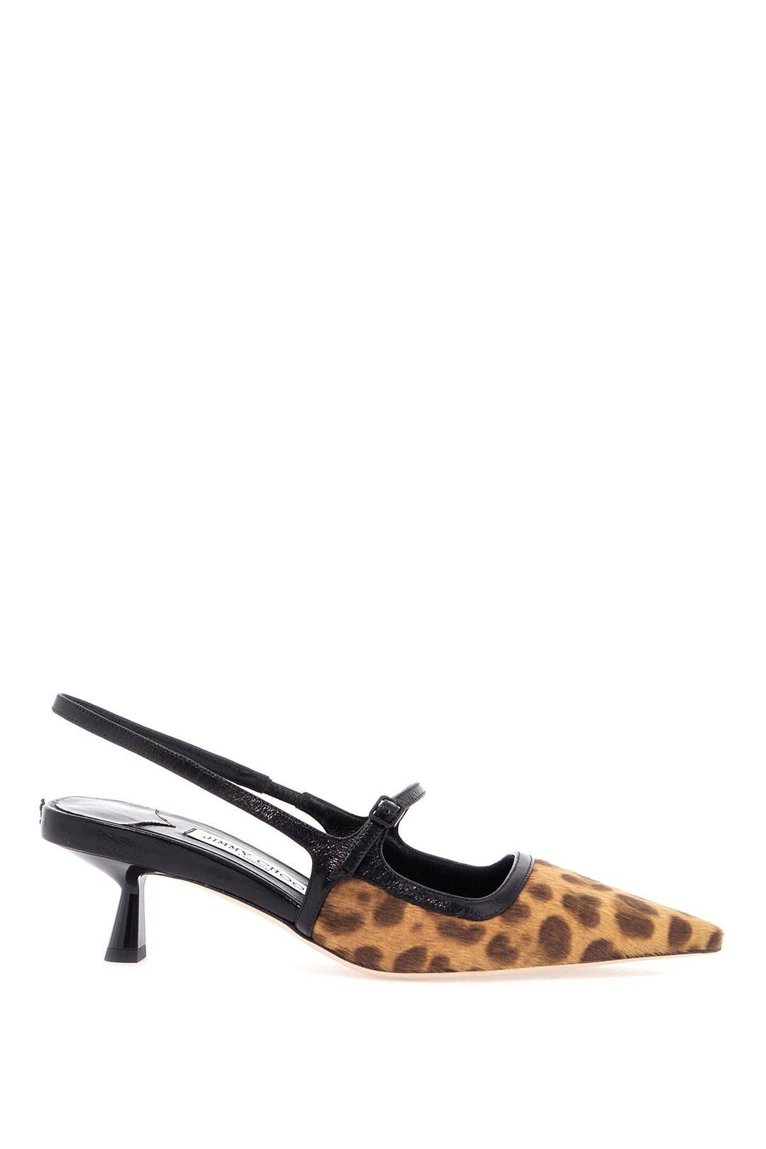 leopard print leather pumps with 45mm heel and pointed toe-0