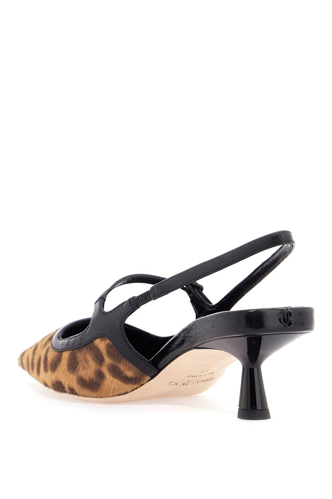 leopard print leather pumps with 45mm heel and pointed toe-2