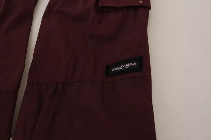 Bordeaux Cargo Jogger Trouser Cotton Pants