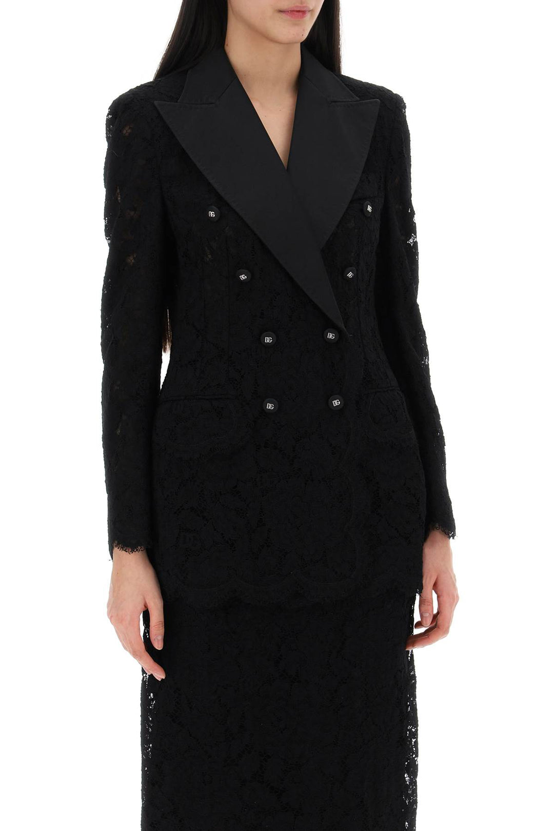 turlington double-breasted lace blazer-1