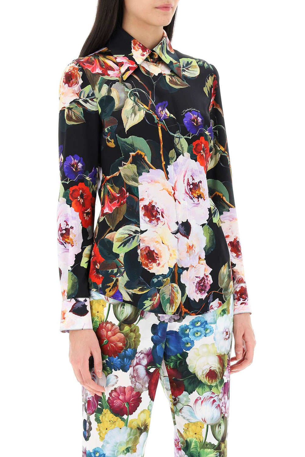 Dolce & gabbana rose garden shirt in satin-1