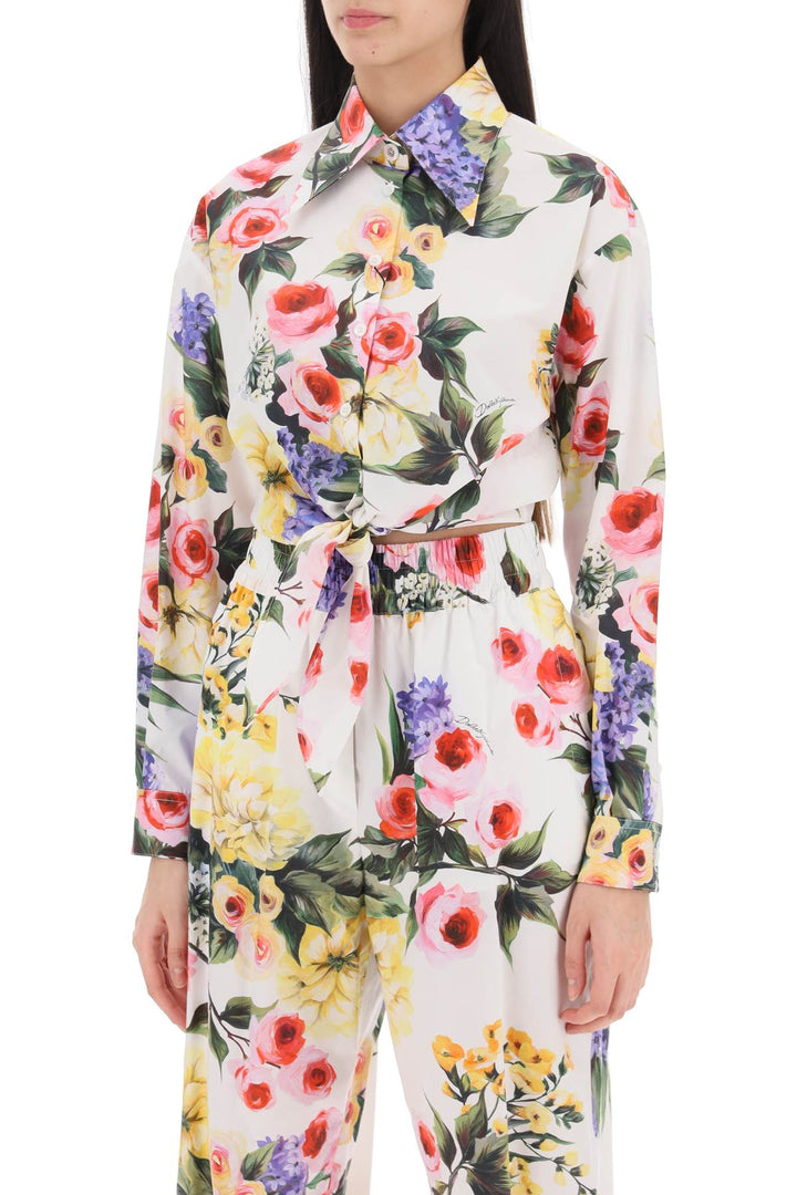 Dolce & gabbana rose garden cropped shirt-3