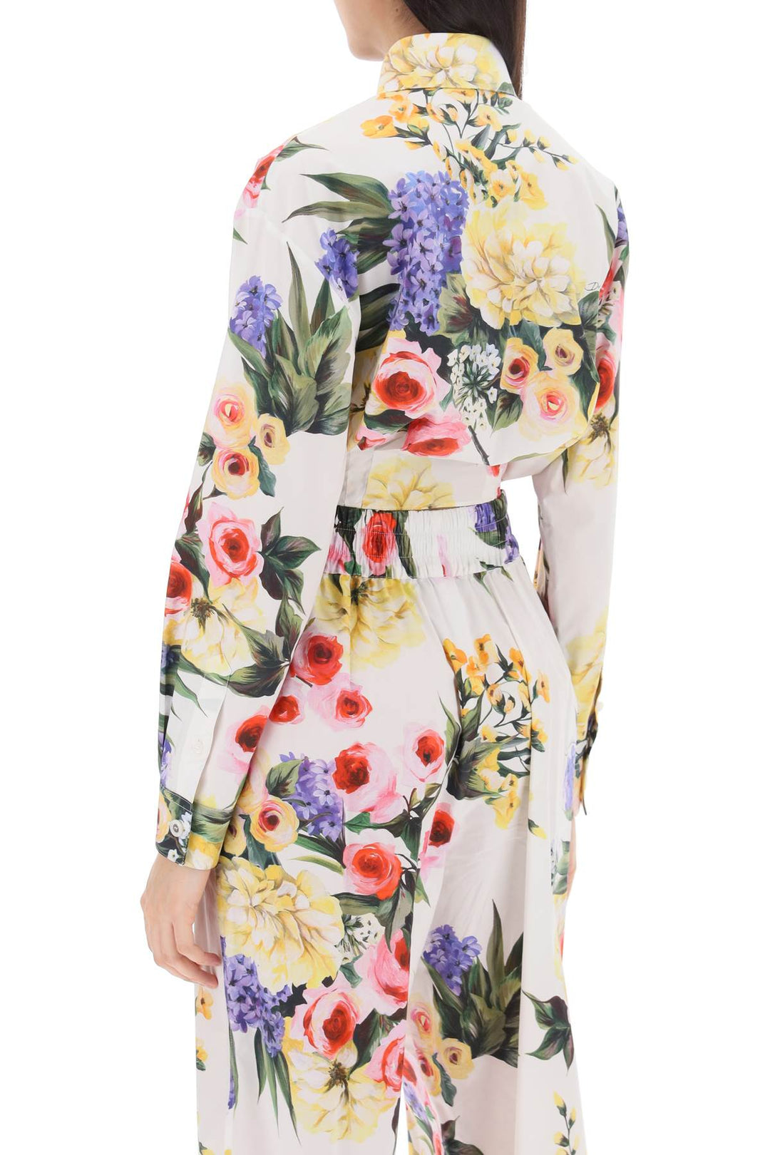 Dolce & gabbana rose garden cropped shirt-2