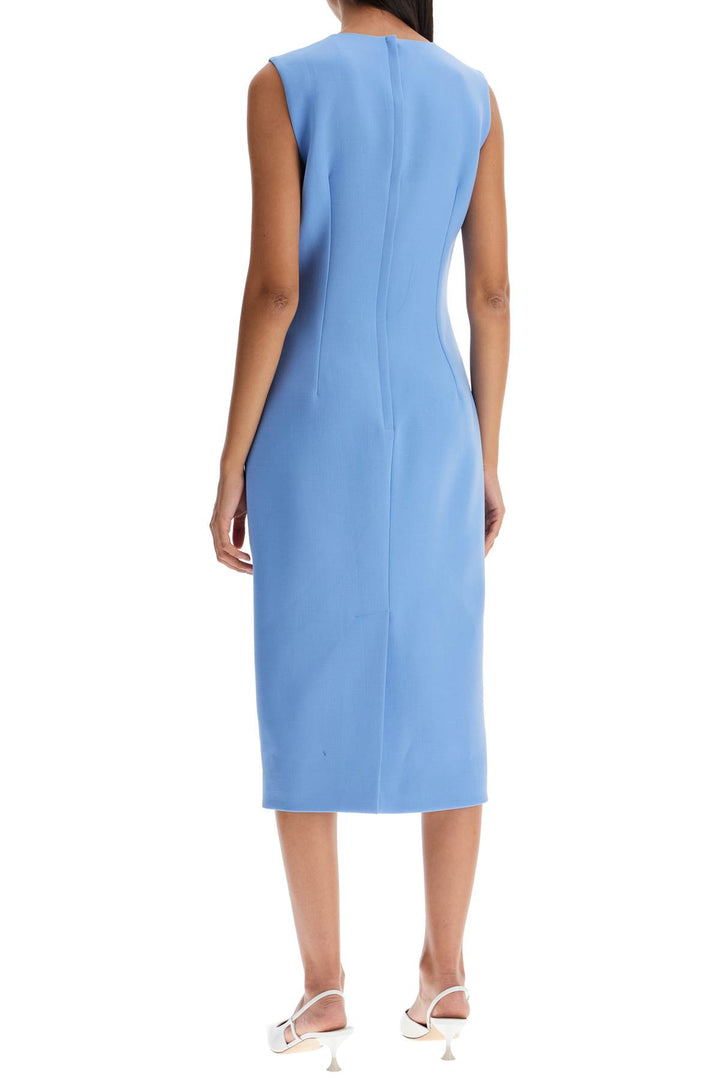 wool crepe sheath midi dress with tube-2