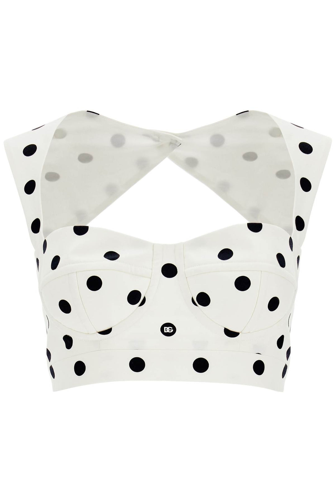 polka dot cotton bustier top with-0