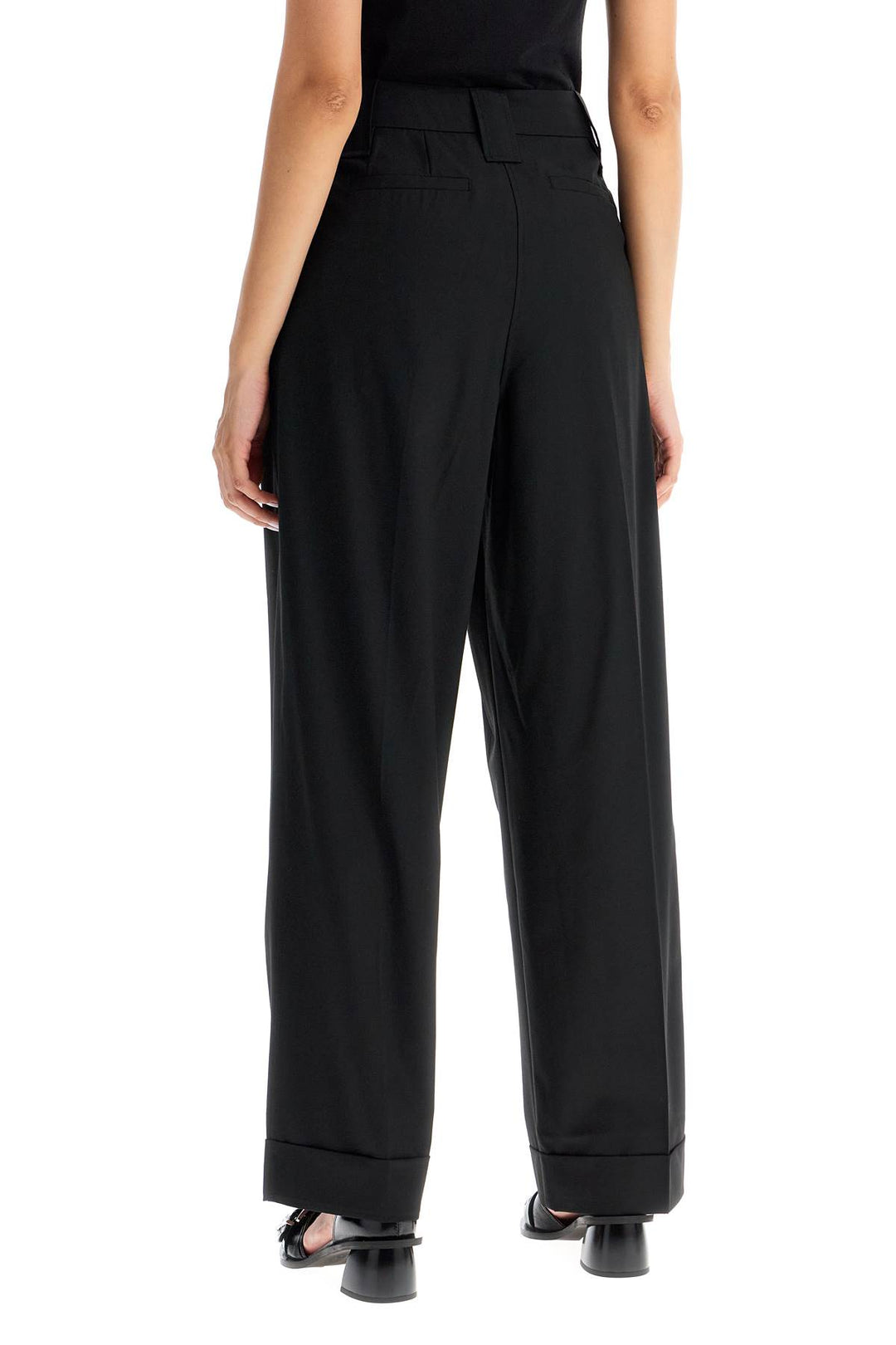 double pleat fluid trousers-2