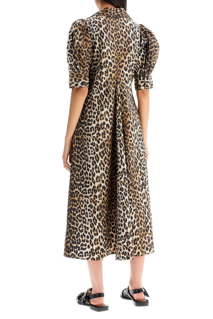 leopard print poplin dress-2