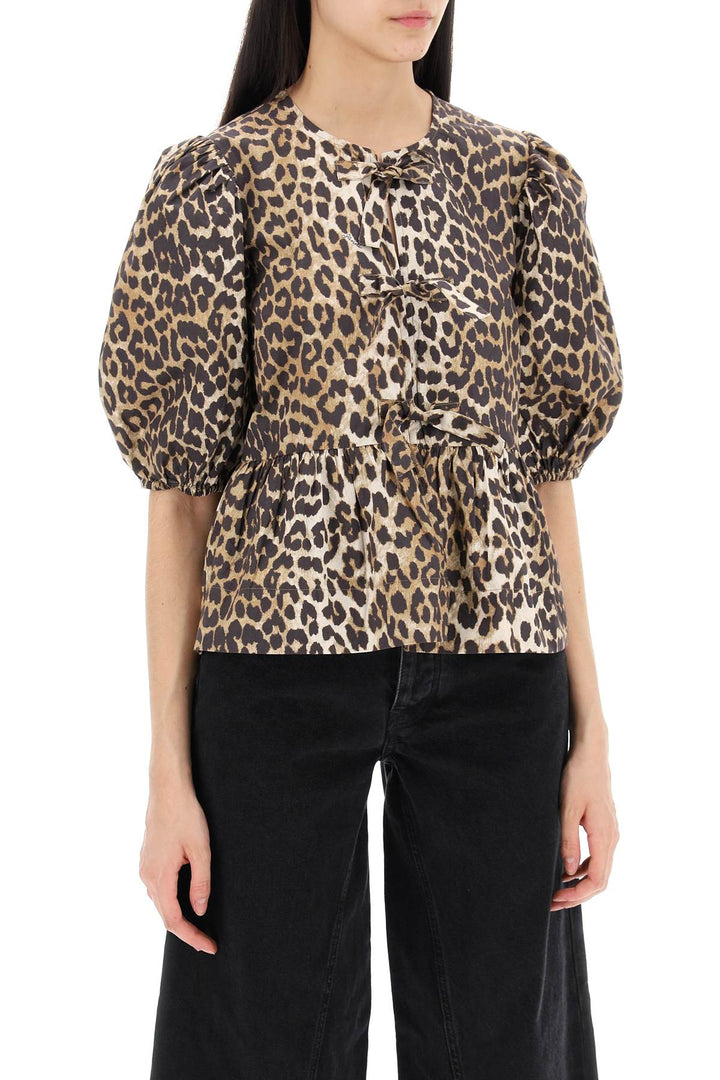 leopard print peplum blouse-1