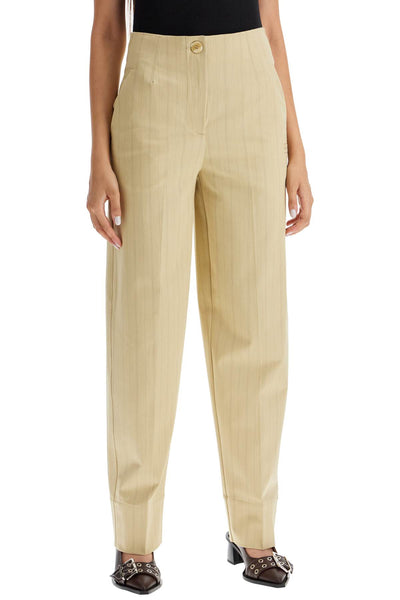 striped tapered trousers-1