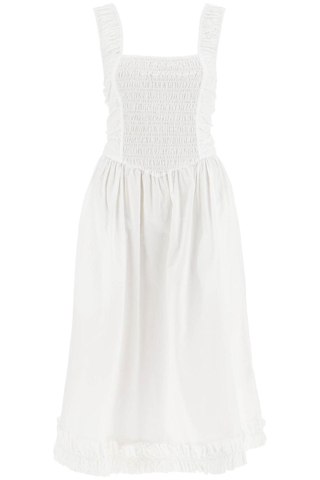 cotton poplin midi dress in-0