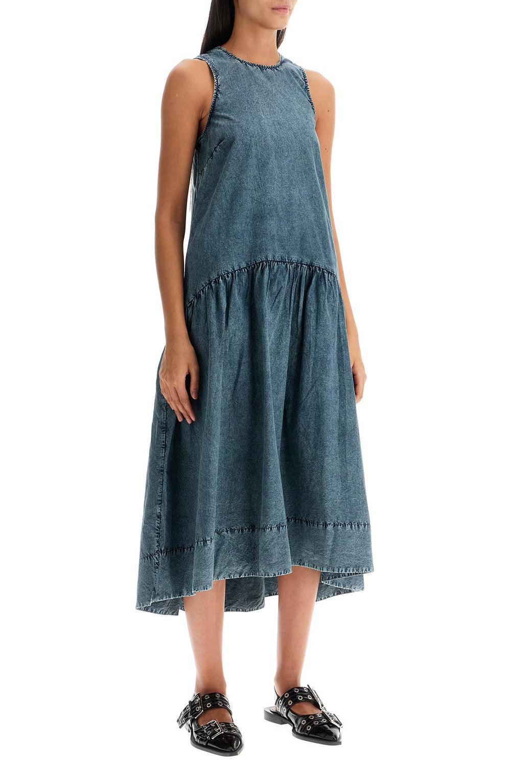 midi poplin dress in-1