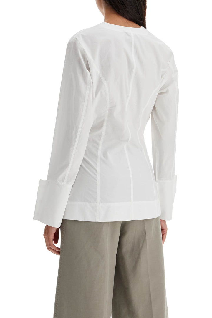 v-neck shirt with collar-2