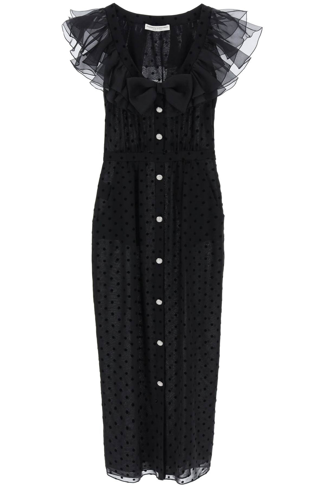 Alessandra rich "polka dot midi dress in ge-0