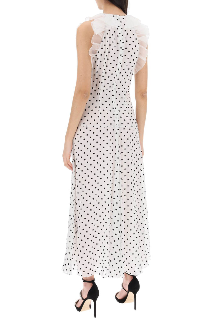 Alessandra rich sleeveless maxi dress in polka-2