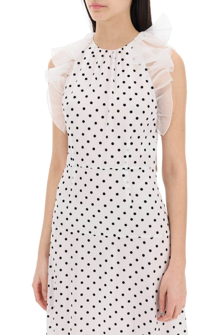 Alessandra rich sleeveless maxi dress in polka-3