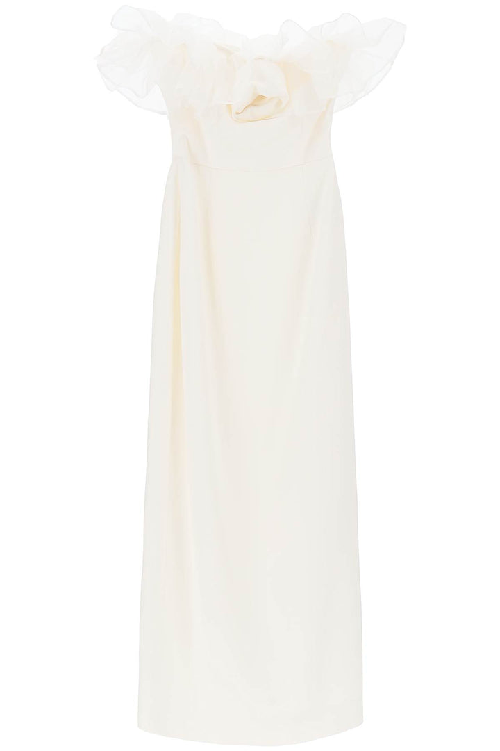 Alessandra rich strapless dress with organza details-0