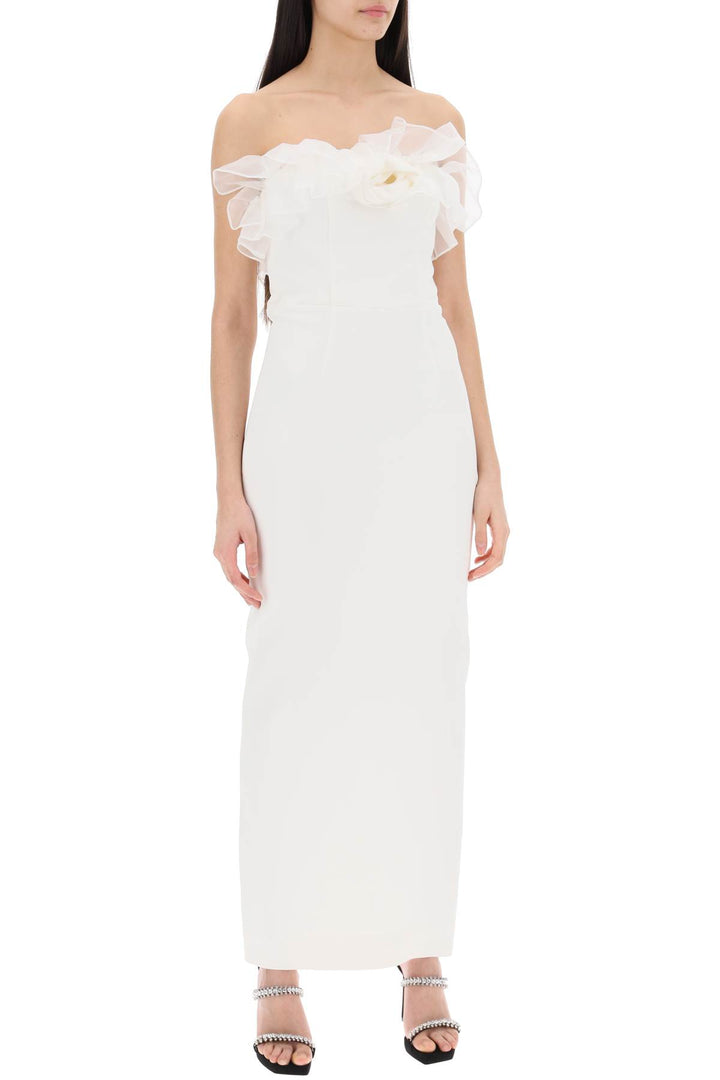 Alessandra rich strapless dress with organza details-1