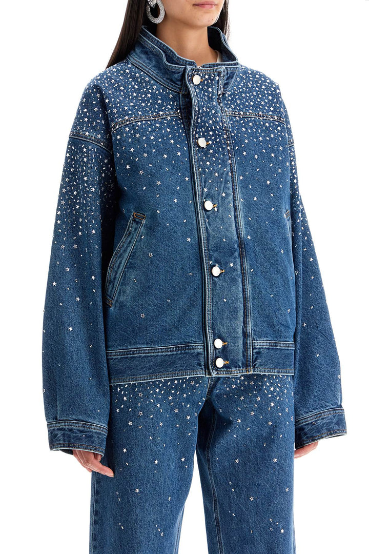 denim bomber jacket with rhin-1