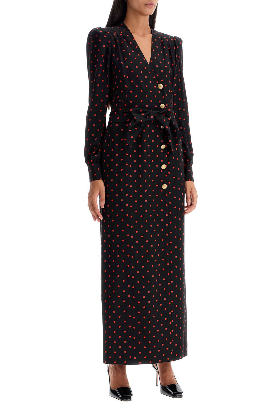 silk maxi dress with polka dots-1