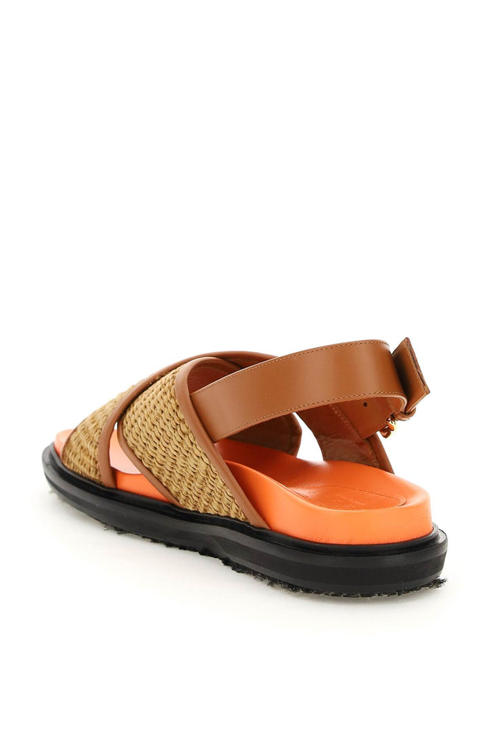 leather and raffia fussbett sandals-2