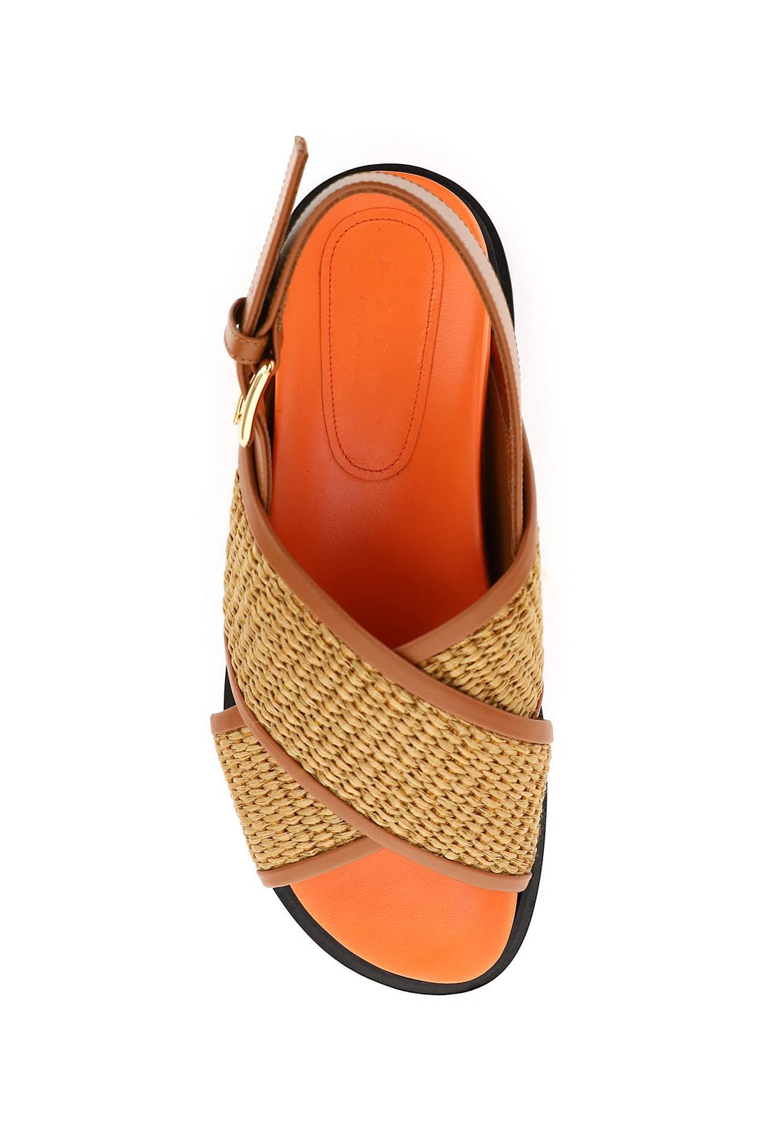 leather and raffia fussbett sandals-1