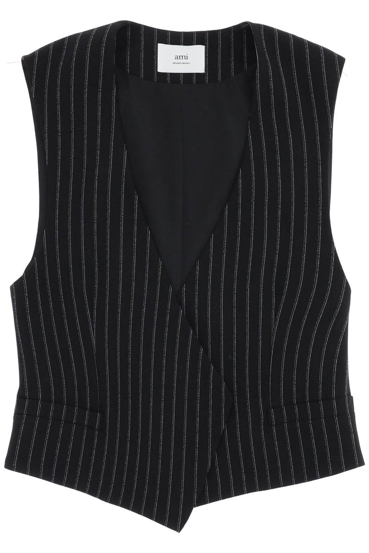 virgin wool pinstripe waistcoat-0