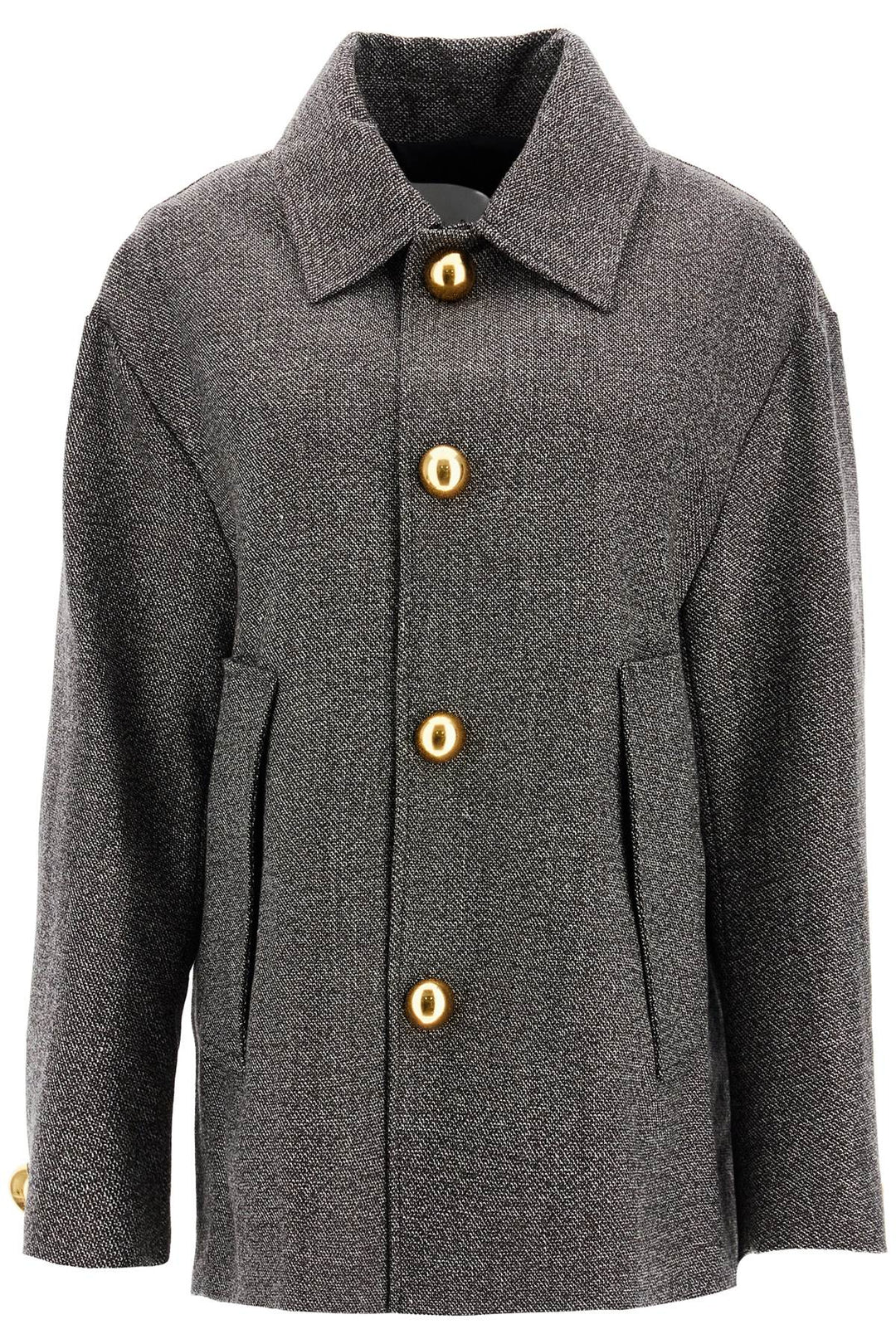 boxy wool and cotton blend jacket-0