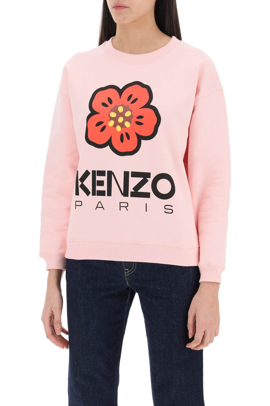 bokè flower crew-neck sweatshirt-3