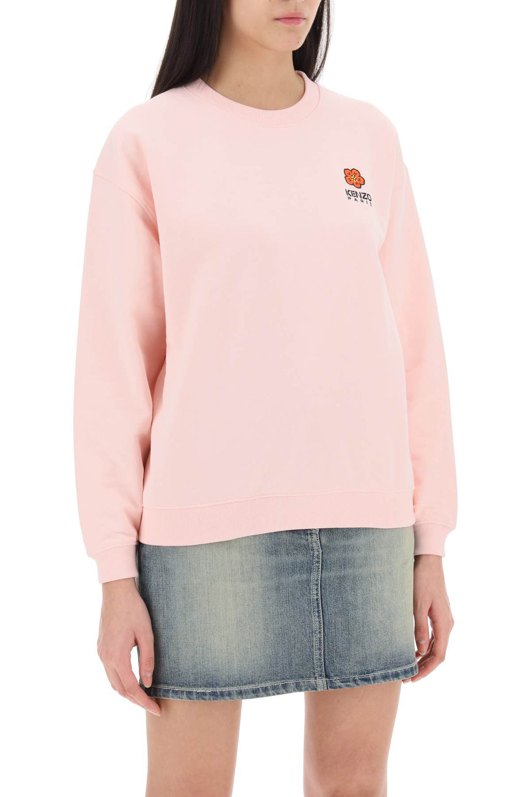 crew-neck sweatshirt with embroidery-1