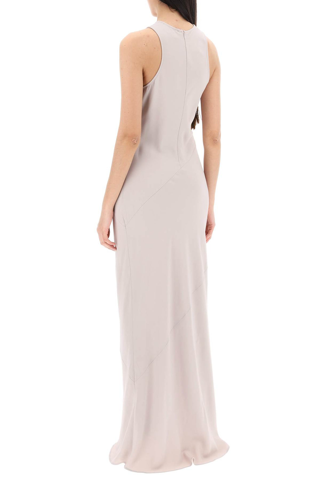 maxi crepe dress with bias cuts-2