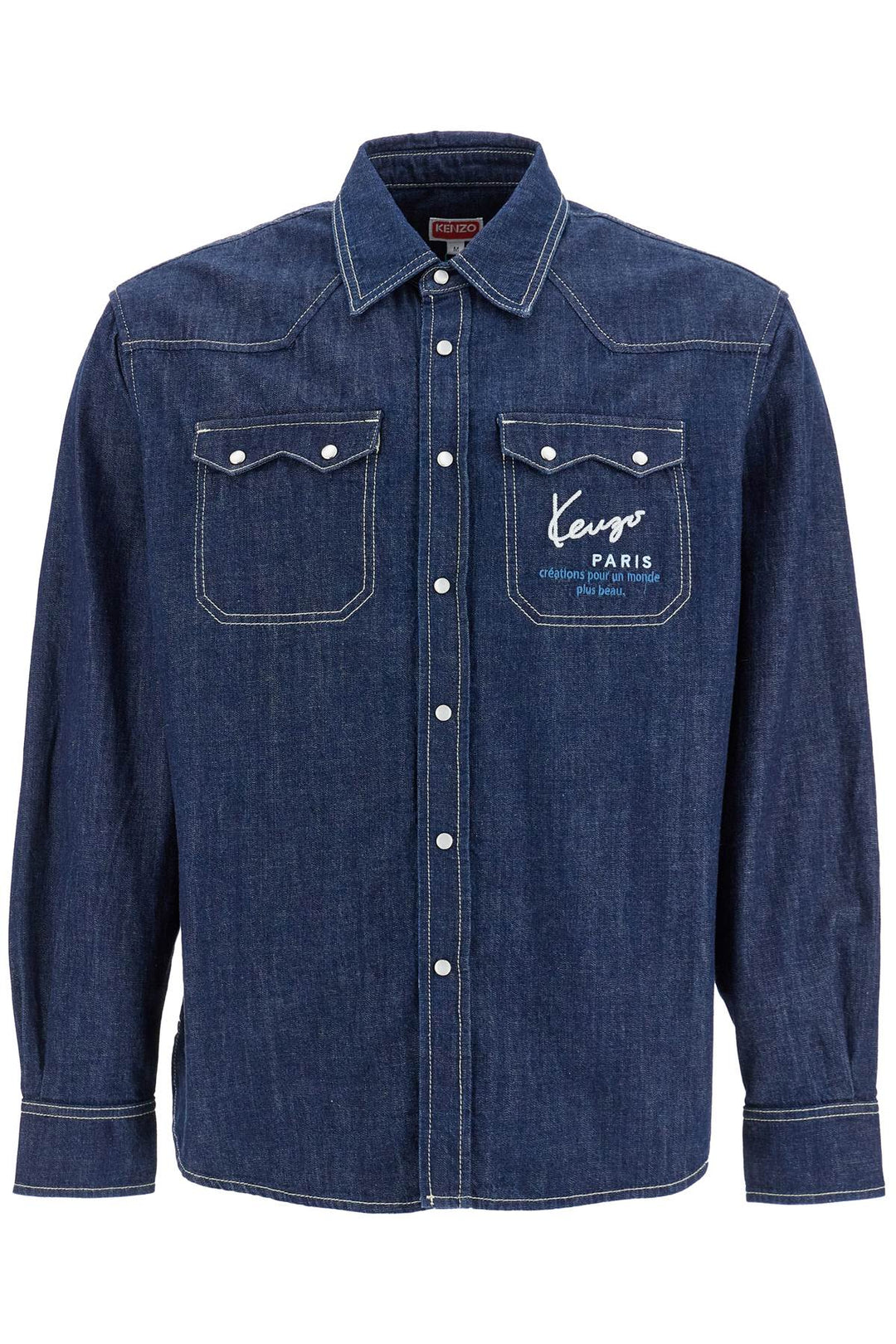 denim western shirt for men-0