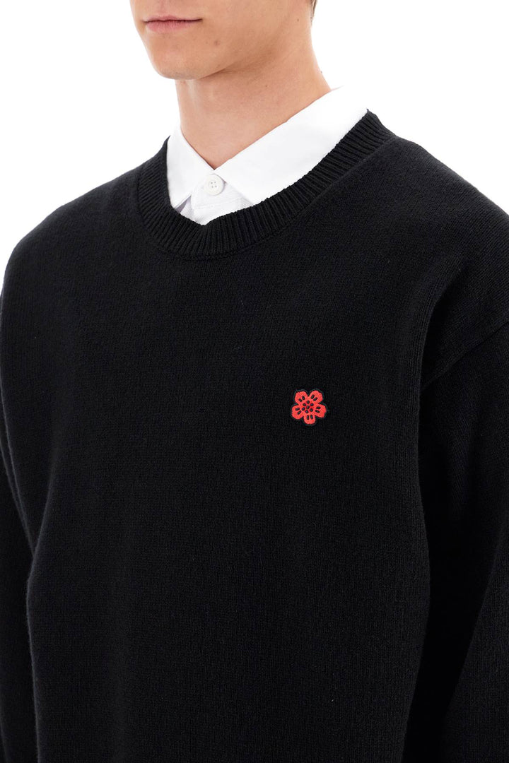 "boke flower wool pullover-3