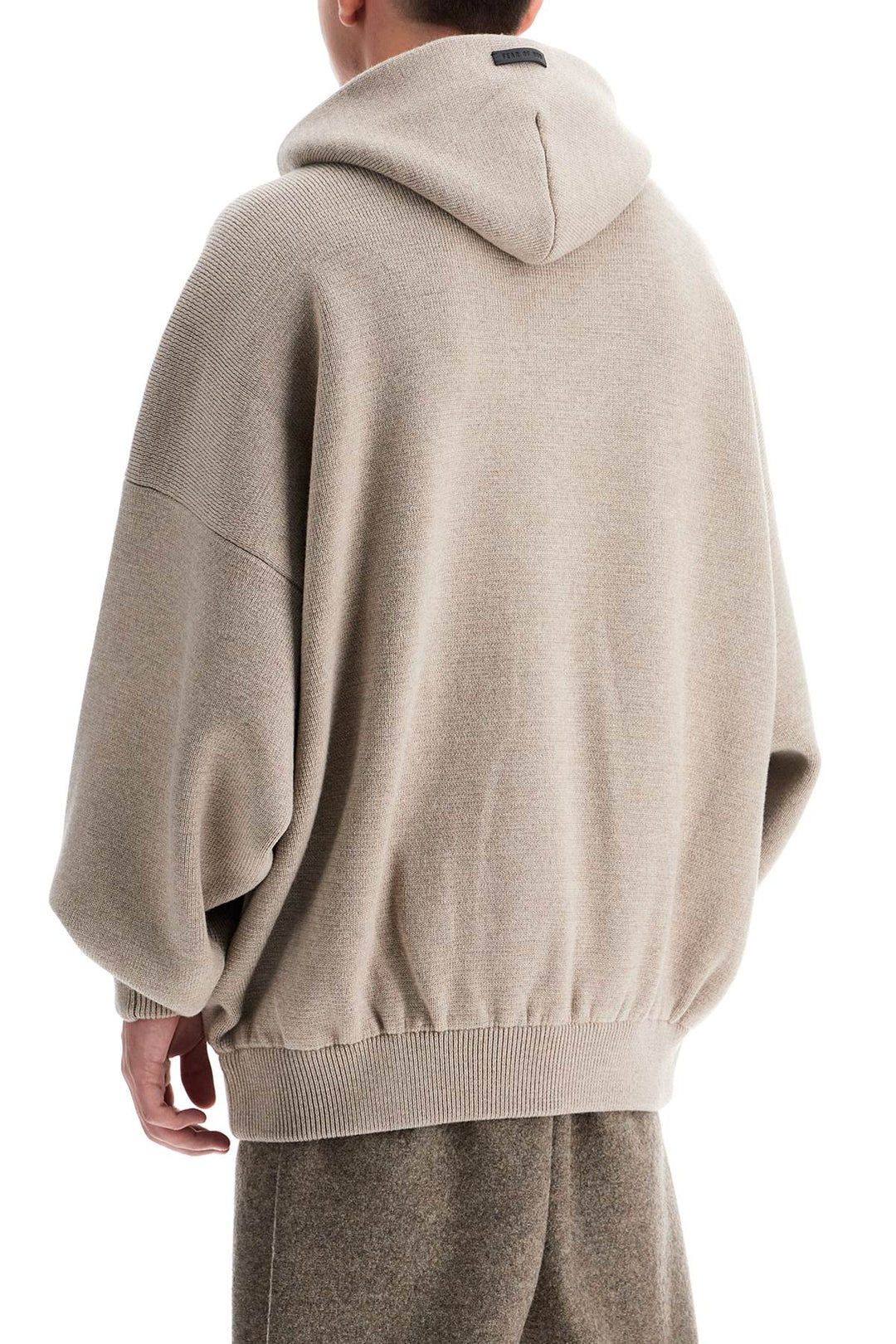 hooded knit sweatshirt with-2