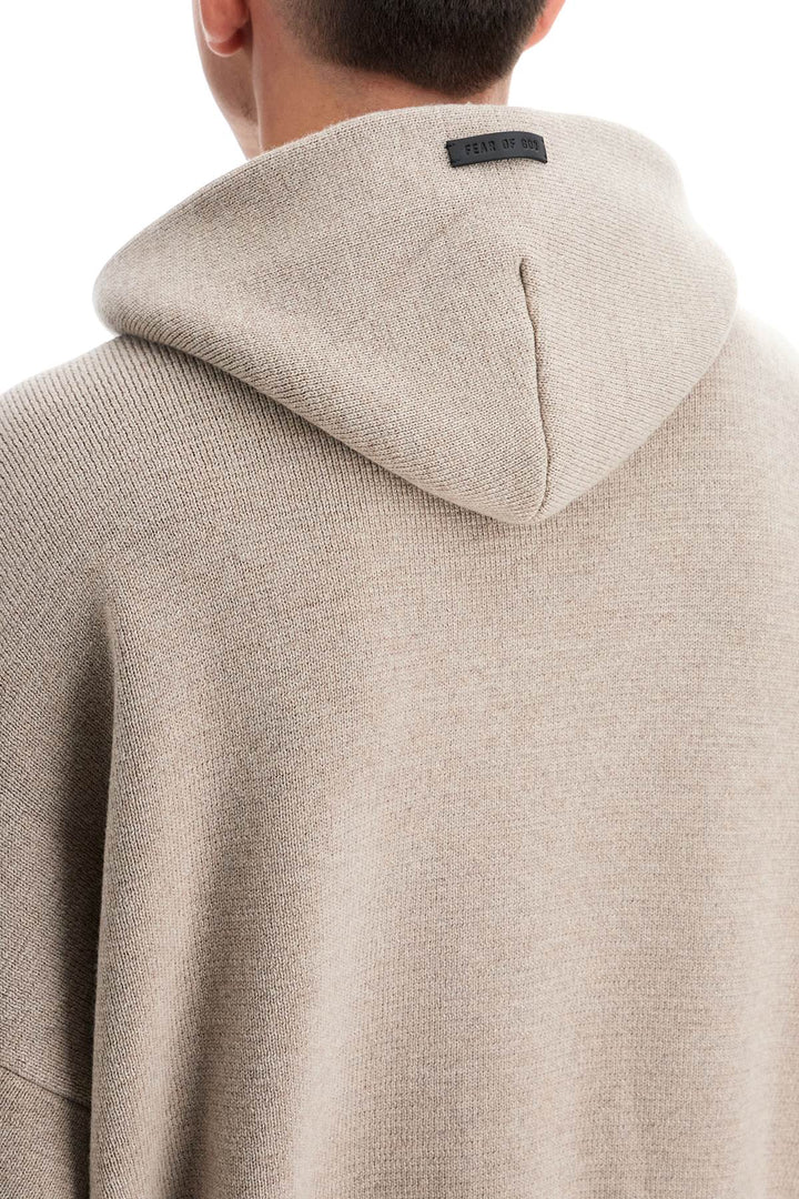 hooded knit sweatshirt with-3