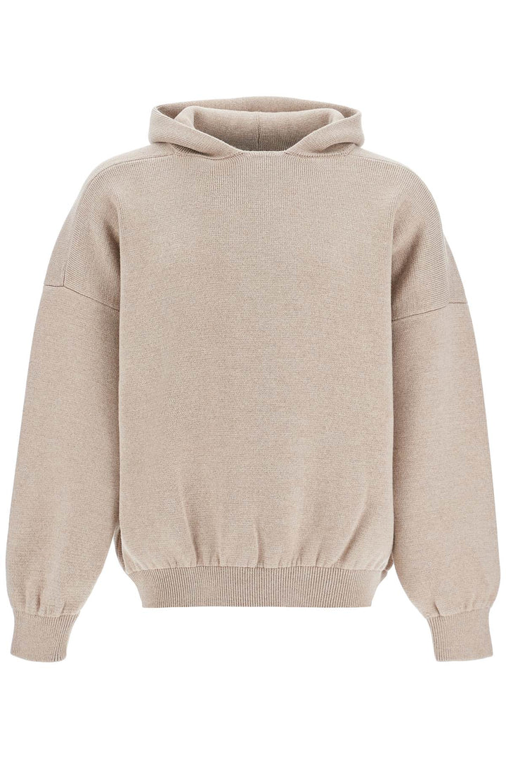 hooded knit sweatshirt with-0