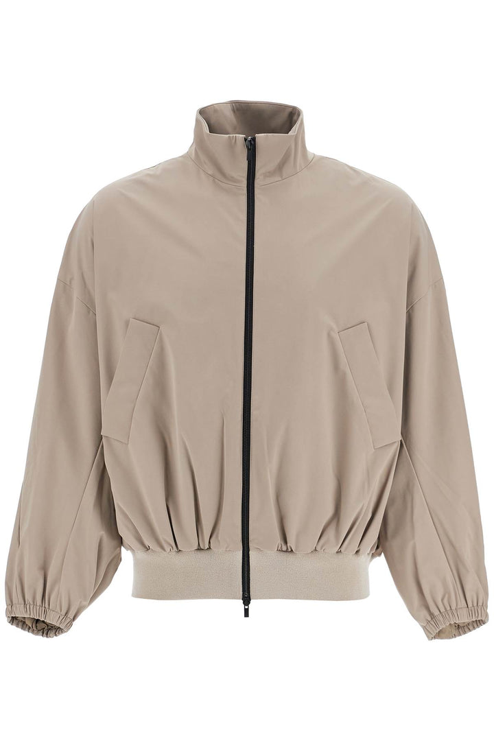 high-necked vented track jacket with-0