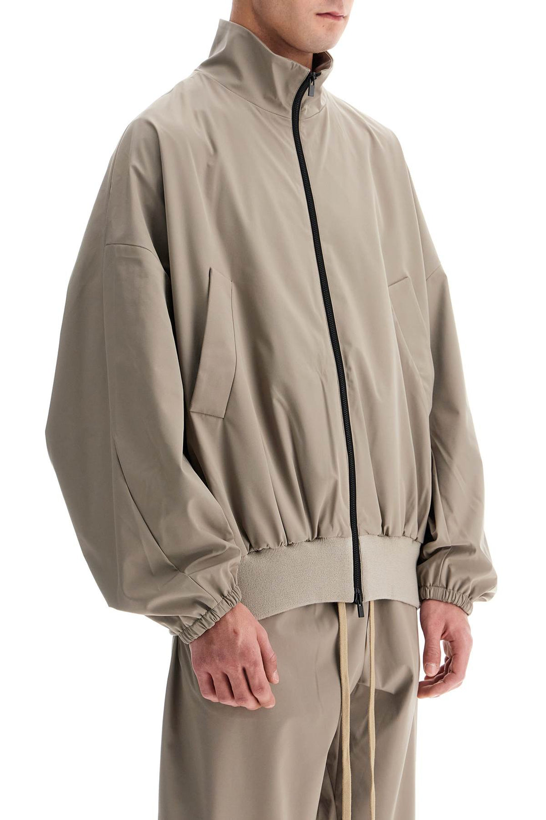 high-necked vented track jacket with-1