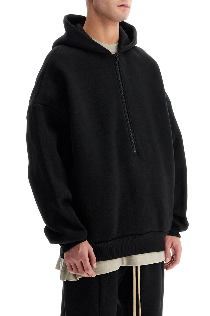 hooded sweatshirt with half zip-1