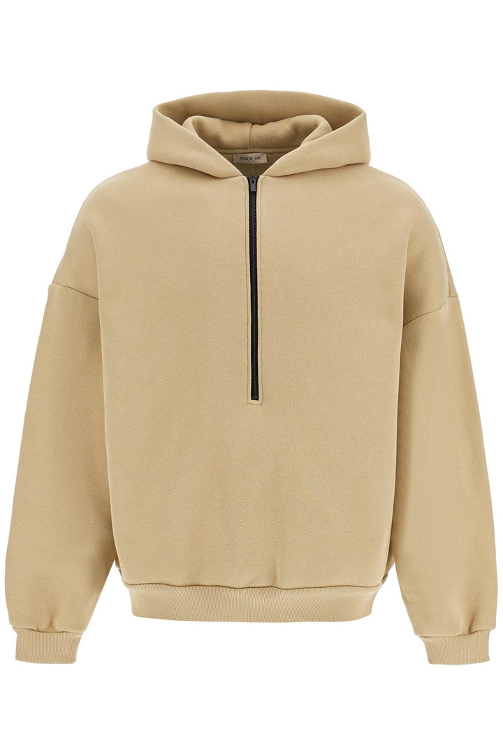 hooded sweatshirt with half zip-0